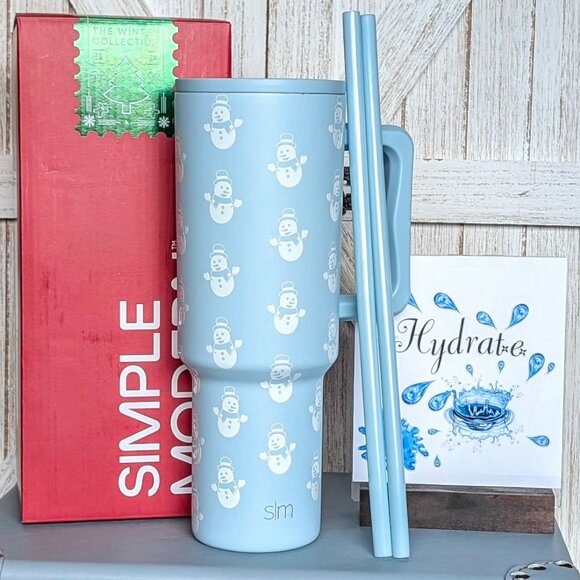 Simple Modern Trek Tumbler Snowman ⛄ 40oz NEW in Box - Picture 1 of 8